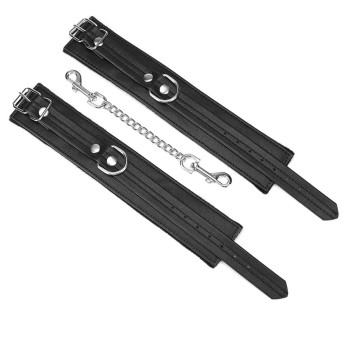 Liebe Seele - Black Bond Leder-Fußfesseln