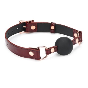 Liebe Seele - Wine Red Leather Ball Gag