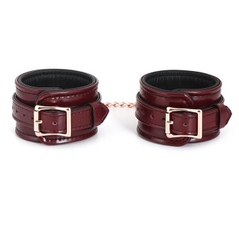 Liebe Seele - Wine Red Leder-Fußfesseln