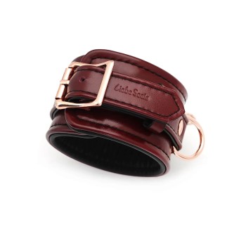 Liebe Seele - Wine Red Leder-Fußfesseln