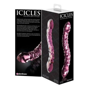 Icicles No.55 handgefertigte Glasdildo pink