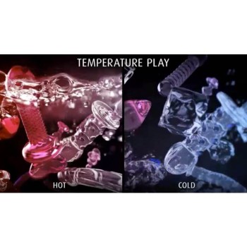 Icicles No.57 handgefertigte Glasdildo pink