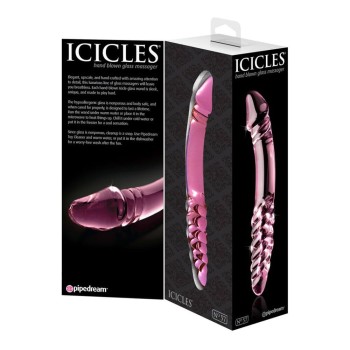 Icicles No.57 handgefertigte Glasdildo pink