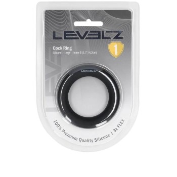 Levelz - Liquid Silicone Cockring Black L