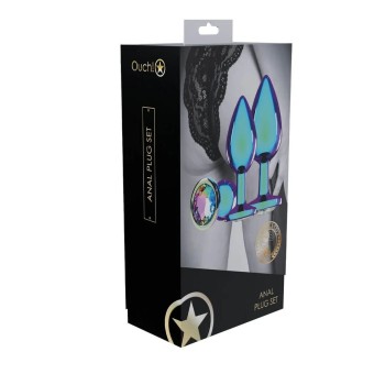 Venice Collection - Metal Buttplug-Set - Irisierend