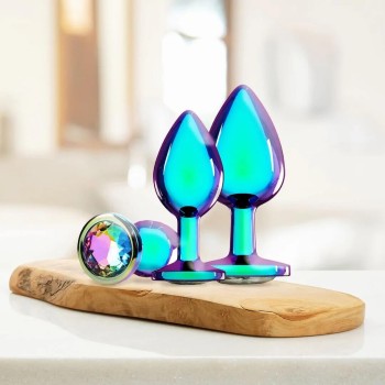 Venice Collection - Metal Buttplug-Set - Irisierend