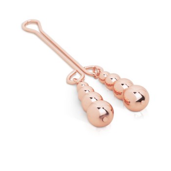 Rosy Gold Clitoris Clamp - Klitoris-Klemme mit Gewichten