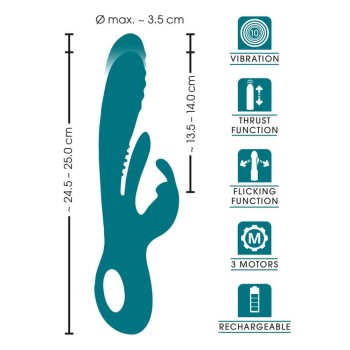 Sweet Smile Rabbit Vibrator with Thrust Function and G-Spot Stimulation