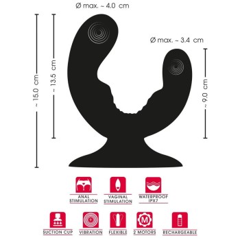 Sweet Smile Rabbit Dual Vibrator rot