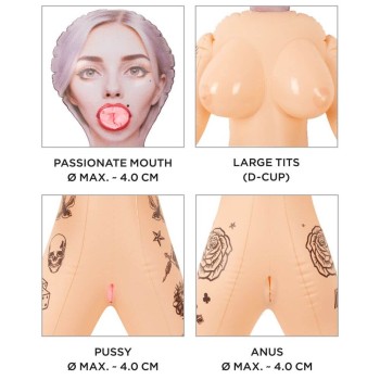 You2Toys Naughty Dollz Tattooed Love Doll