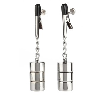 Mr. Steel - Aligator Nippelklemmen mit Gewichten