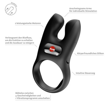 Fun Factory NOS CLASSIC Black Vibro-Penisring