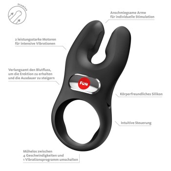 Fun Factory NOS PRO Black Vibro-Penisring