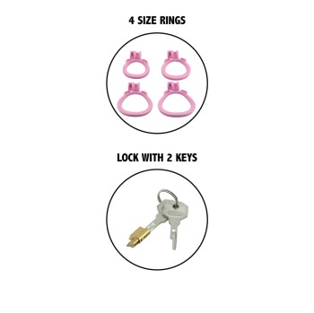 Hidden Desire Cock Cage - Penis Prison Short Pink