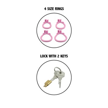 Hidden Desire Cock Cage - Penis Prison X-Short Pink