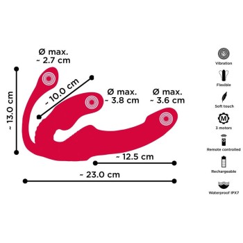 You2Toys Strapless Strap-on Triple Teaser RC