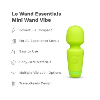 Le Wand Mini-Vibrator - Brat Green Mini Wand Vibe