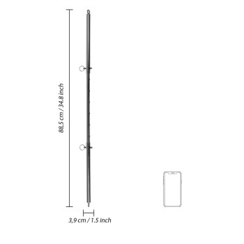Ouch! Adjustable Spreader Bar - Verstellbare Spreizstange Silber