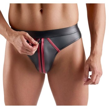 Svenjoyment Wetlook Riostring mit Reißverschluss