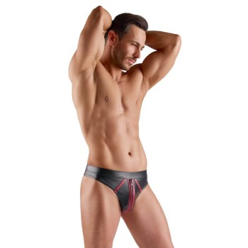 Svenjoyment Wetlook Riostring mit Reißverschluss