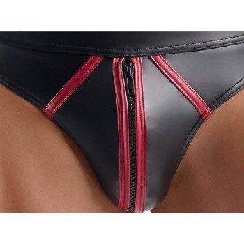 Svenjoyment Wetlook Riostring mit Reißverschluss