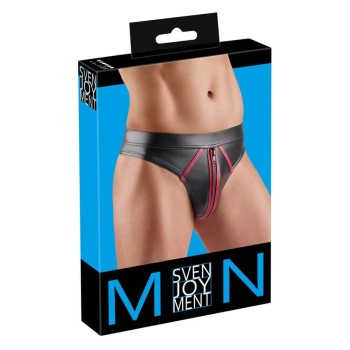 Svenjoyment Wetlook Riostring mit Reißverschluss