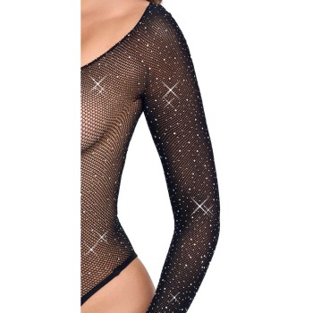 Fantasy by Cottelli Langarm-Body mit Glitzersteinchen