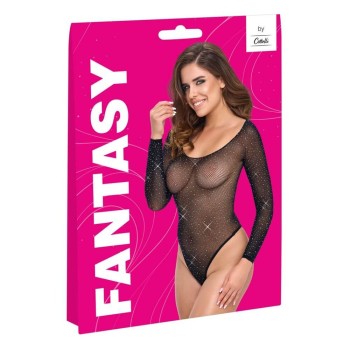 Fantasy by Cottelli Langarm-Body mit Glitzersteinchen