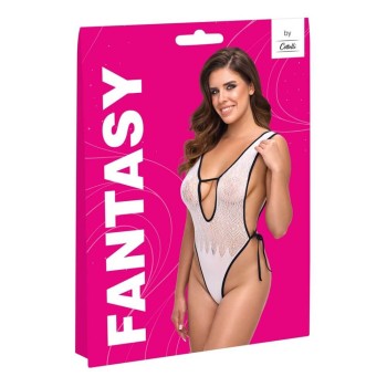 Fantasy by Cottelli Ombre-Body in weiß mit schwarzen Kontrasten