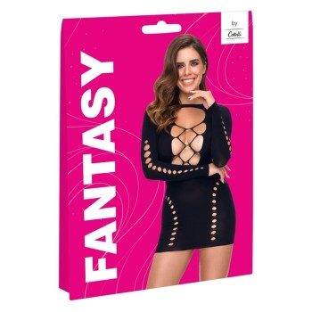 Fantasy by Cottelli Langarm-Minikleid mit Cut-outs