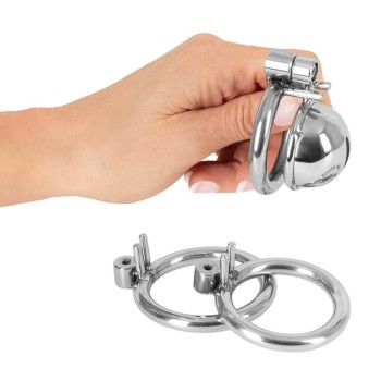 Fetish Collection - Mini Cock Cage mit 3 Hodenringe