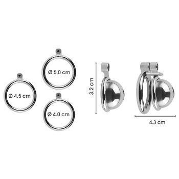 Fetish Collection - Mini Cock Cage mit 3 Hodenringe