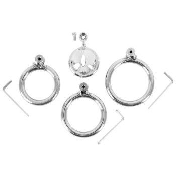 Fetish Collection - Mini Cock Cage mit 3 Hodenringe