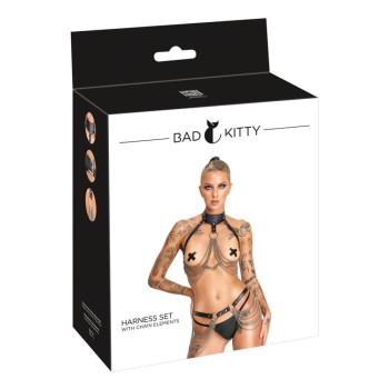 Bad Kitty 3-teiliges Harness-Set schwarz