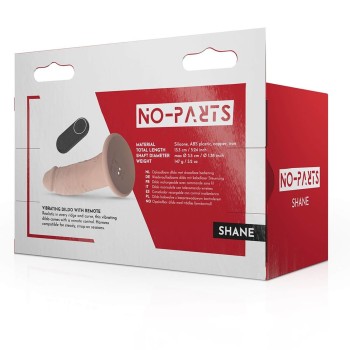 No-Parts Shane - Vibrating Dildo mit Fernbedienung | Strap-on