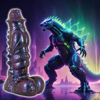 Beasty Cocks Supernatural Creature Dildo Tech-Zilla Bang
