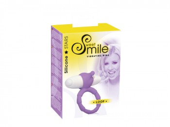 Smile Loop Purple Penisring mit Vibrator