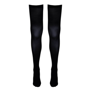 Cottelli LEGWARE schwarze Overknees mit Netz-Naht