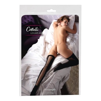 Cottelli LEGWARE schwarze Overknees mit Netz-Naht