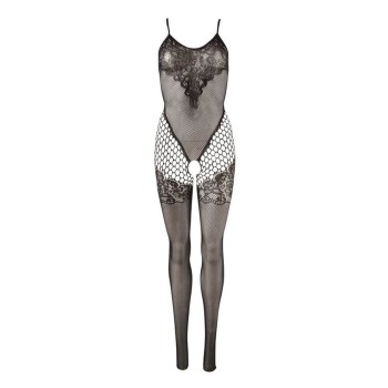 Fantasy by Cottelli Catsuit ouvert mit Spitzen-Optik