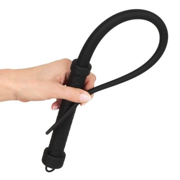 Bad Kitty schwarze Singletail-Peitsche aus Silikon