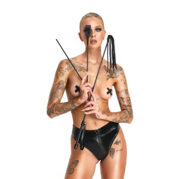 Bad Kitty 4-teiliges schwarzes Crop Set