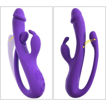 Sweet Smile Rabbit Vibrator with G-Spot/Anal Tickler