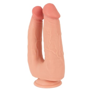 Nature Skin Bendable Double Penetrator With Movable Skin