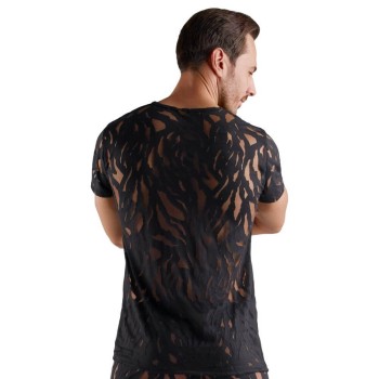 Svenjoyment Kurzarm-Shirt in Ausbrenner-Optik