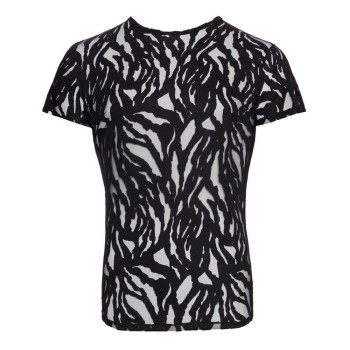 Svenjoyment Kurzarm-Shirt in Ausbrenner-Optik