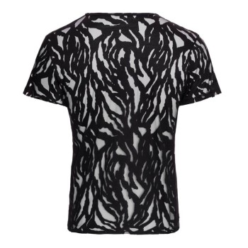 Svenjoyment Kurzarm-Shirt in Ausbrenner-Optik