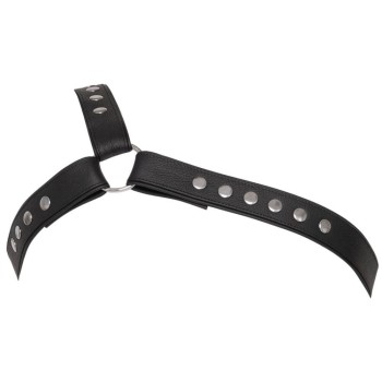Zado Brustharness aus doppellagigem Leder schwarz