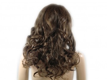 Perücke lockig braun