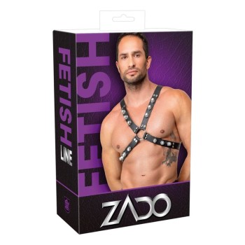 Zado Leder-Brustharness mit Kuppel-Ziernieten